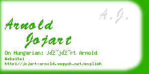 arnold jojart business card